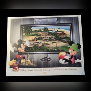 Disney Cruise Line Concierge Lookout Cay Lighthouse Point Lithograph Art Print